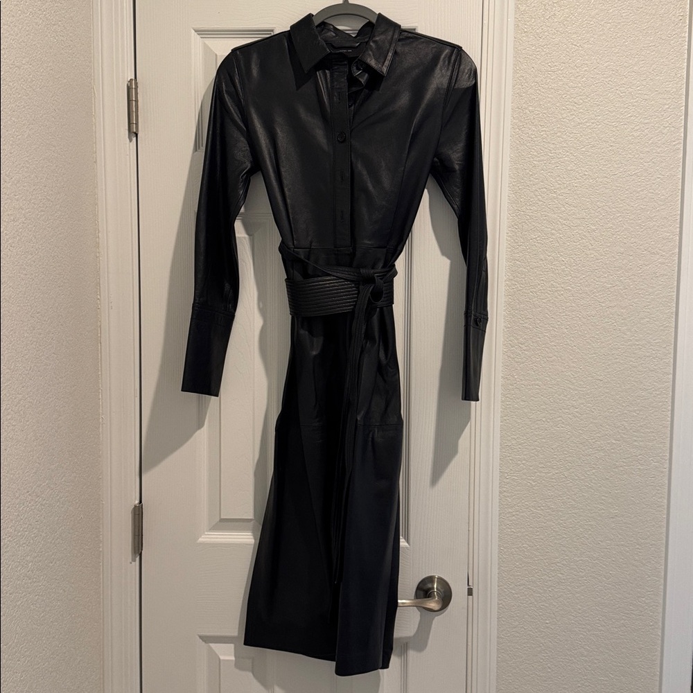 Equipment Orelie Leather Dress - Picture 4 of 7